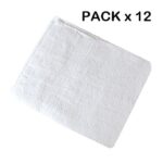 PACK 12 TOALLAS RIZO BLANCA 40X80 CALIDAD SUPERIOR