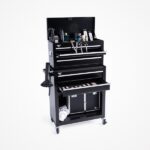 CARRITO AUXILIAR NEGRO METAL MOD.STINGER BARBERIA