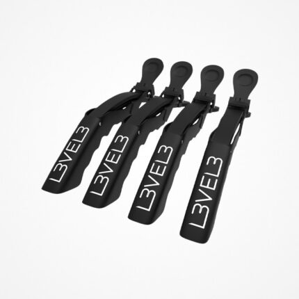 L3VEL3 PACK 4 PINZAS NEGRAS ANTIDESLIZANTES COCODRILO