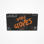 L3VEL3 GUANTES NITRILO NARANJA 100UN.